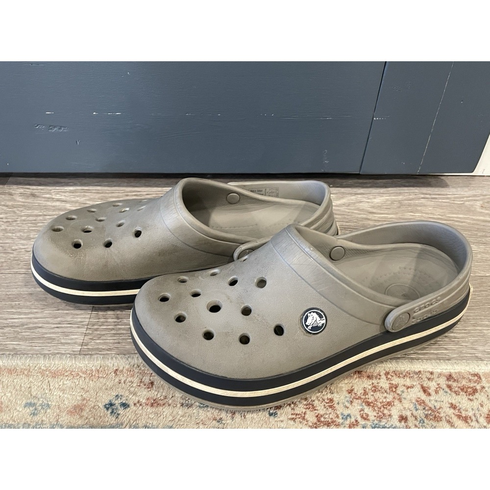 Crocs Crocband Juniors Clogs - Grey Navy Size US 6
